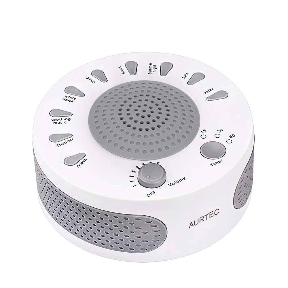 Sleep White Noise Machine, 9 Thérapie naturelle apaisante pour bébé, insomnie, problèmes de sommeil, personnes âgées, etc. Reposez-vous facilement avec la minuterie, USB ou batterie