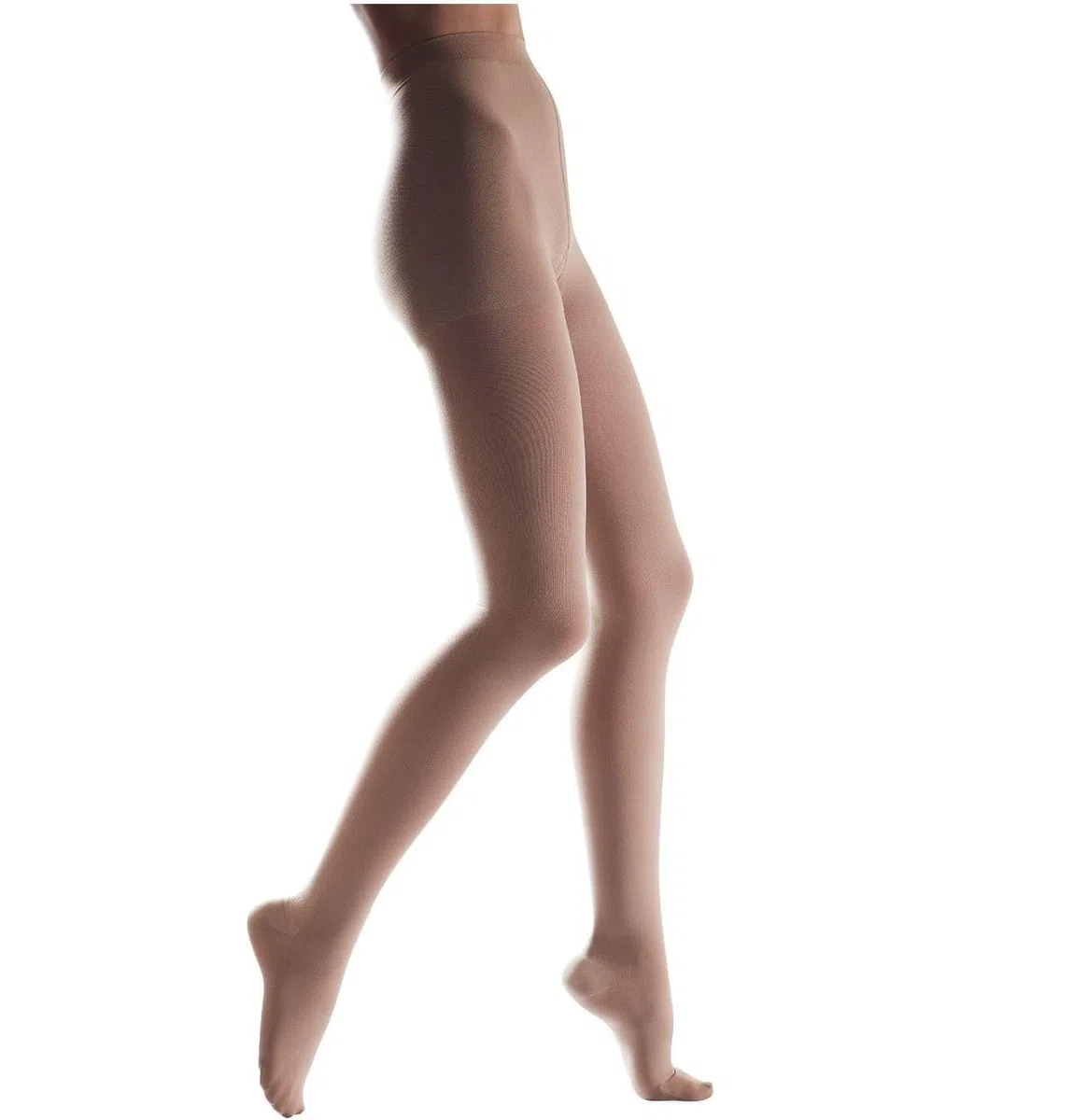Collants de Compression Médicaux Classe II (23-32 mmHg) pour Femmes – Soutien Gradués Bout Fermé Talon Renforcé Ceinture Large