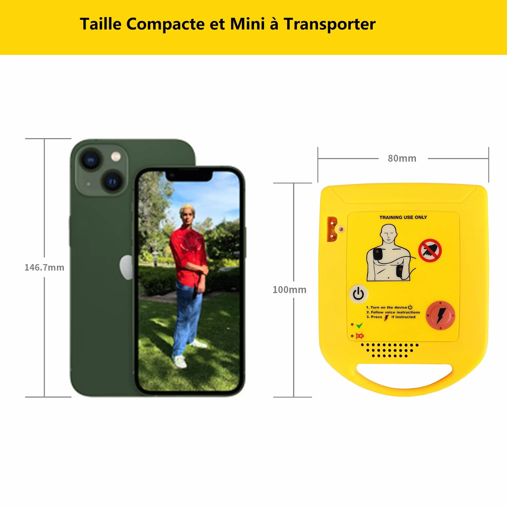 Défibrillateur de Formation Mini AED Trainer XFT Portable Appareil d'Entraînement RCP Externe Automatisé (XFT-D0009)
