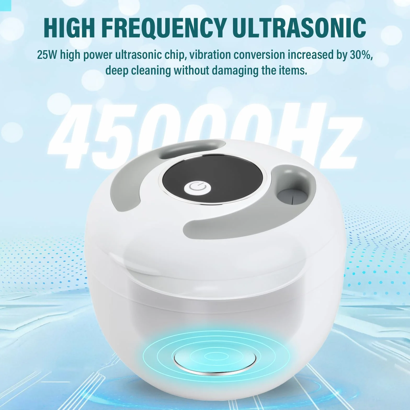 Nettoyeur Ultrasons 45kHz avec Lampe UV, Bac Ultrasonic Cleaner 200ml pour Prothèses Dentaires, Gouttière Dentaire, Aligneurs, Retainer, Bijoux