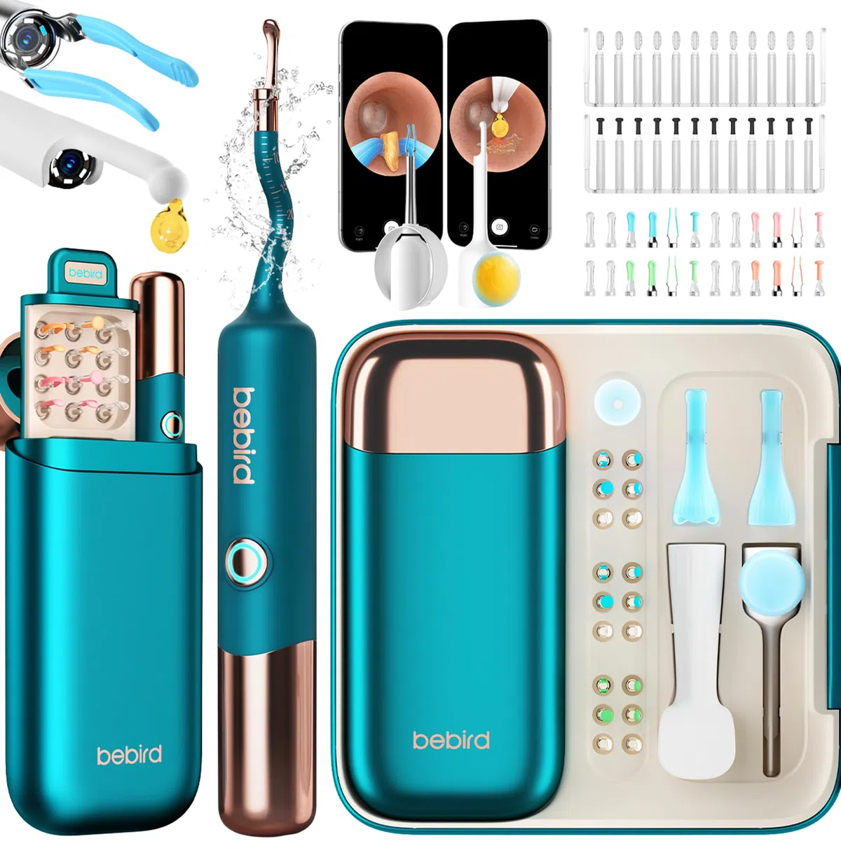BEBIRD Earsight Ultra Camera Oreille Nettoyage - Otoscope oreille Flexible et Lumière - Kit d'ear cure pour Adultes & Enfants