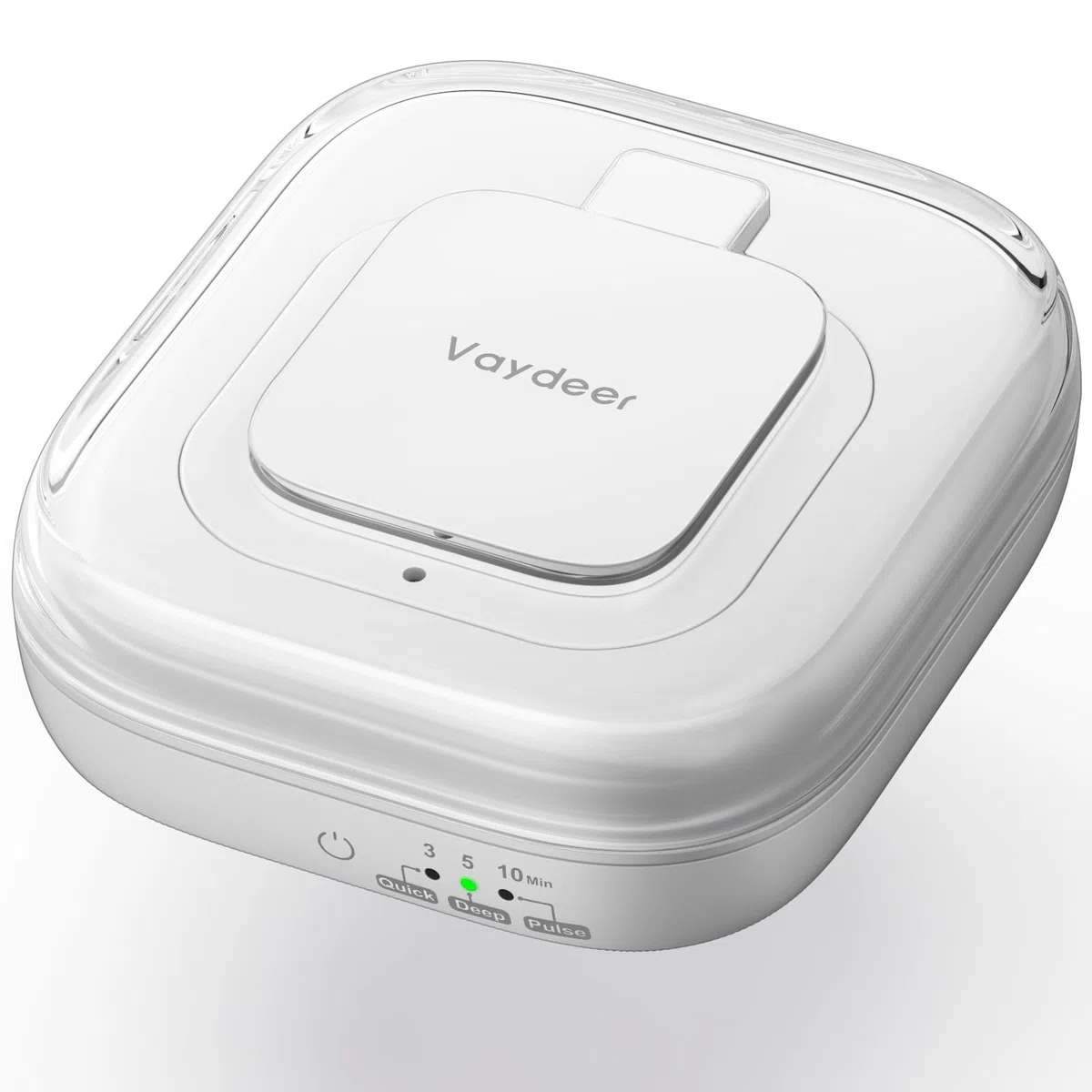 VAYDEER Nettoyeur Ultrason 48kHz Compact Silencieux 3 Modes UV pour Appareil Dentaire Prothèse Bijoux Blanc