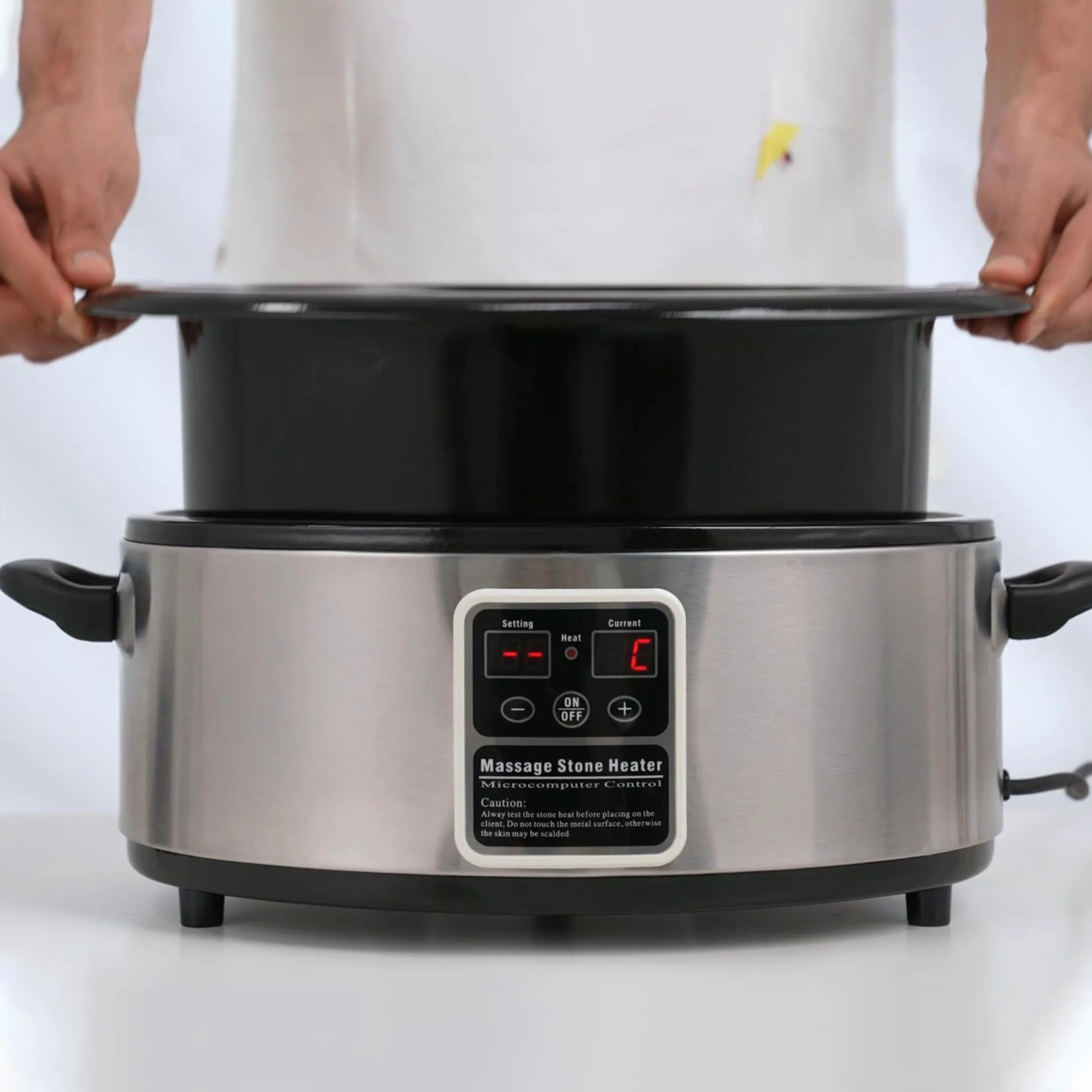 Master Massage Chauffe-pieds Hot Stone 6 litres traitement thermique contrôle numérique affichage température prise européenne