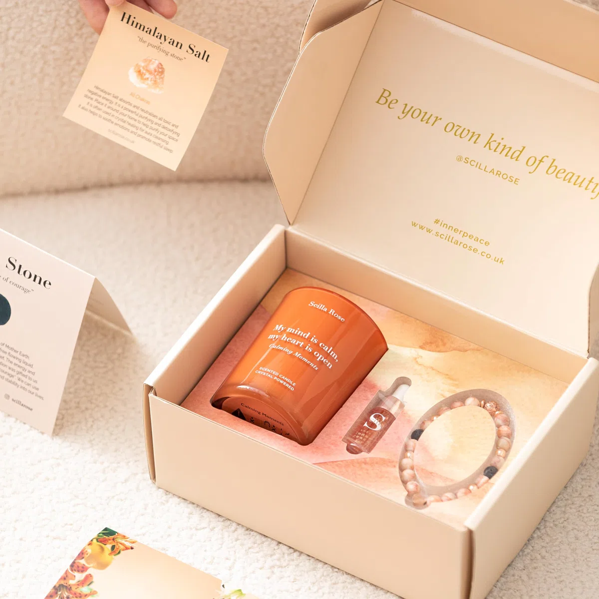 Bracelet Diffuseur d'Huiles Essentielles pour Femme avec Bougie Parfumée Cristal Luxueuse - Huile 'Inner Peace' pour Sommeil