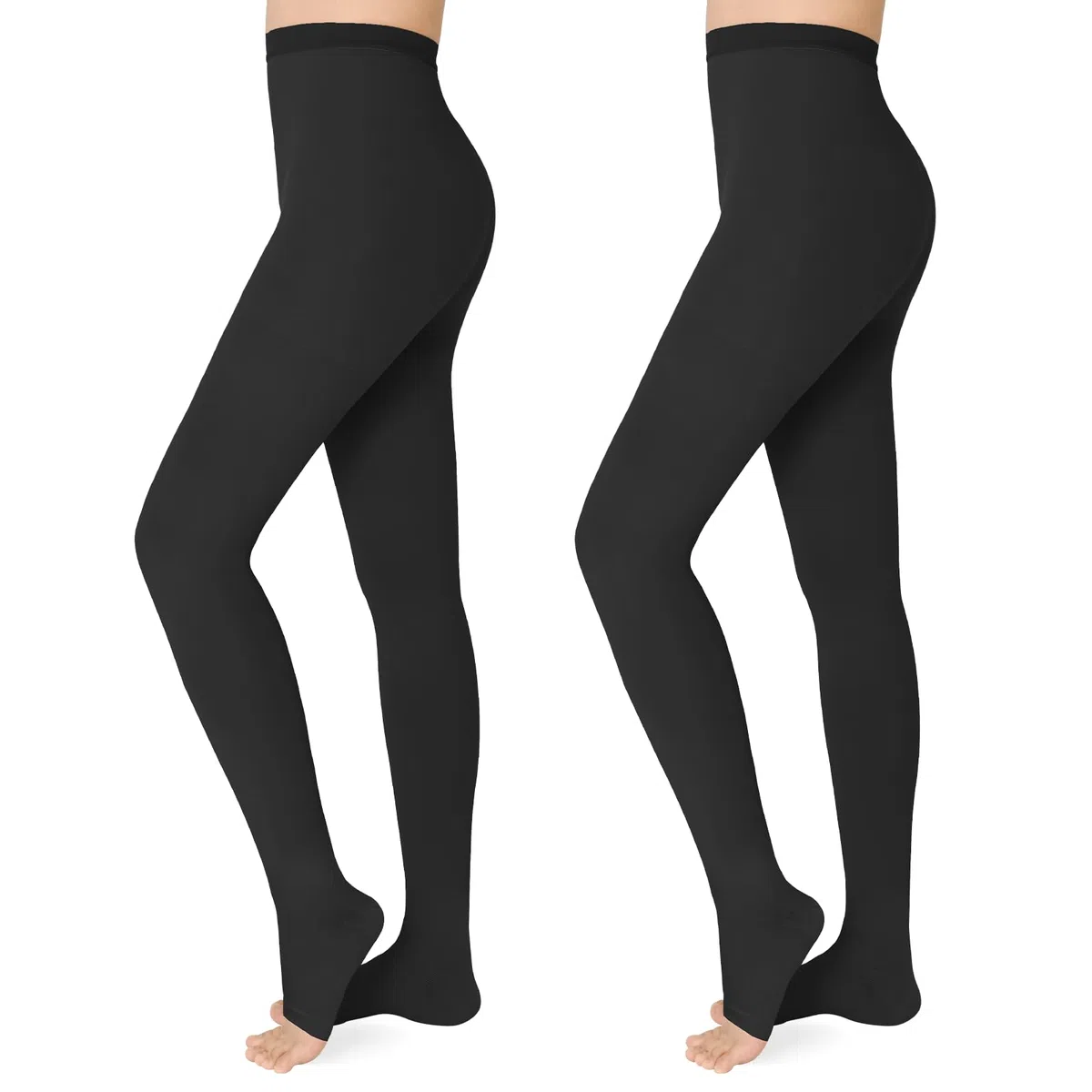 Collants de compression 20-30 mmHg, bout ouvert, bas médicaux haute compression pour œdèmes, varices, athlètes