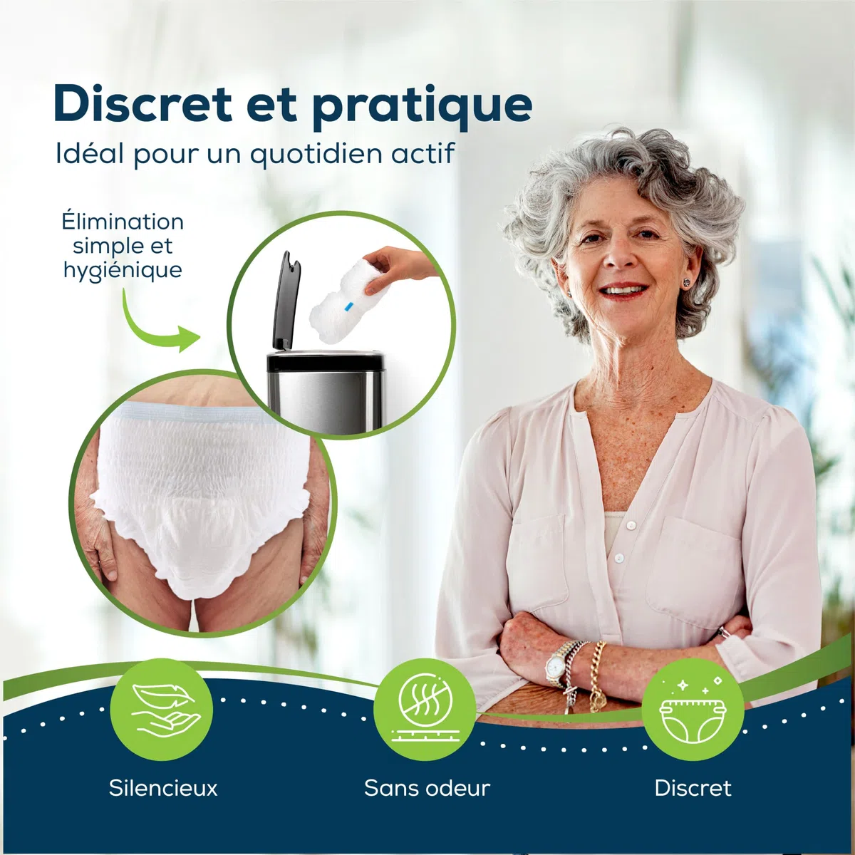 Sensalou Couche Culotte Incontinence Jetable XXL 88 pièces Protection Ultra Absorbante Nuit & Jour