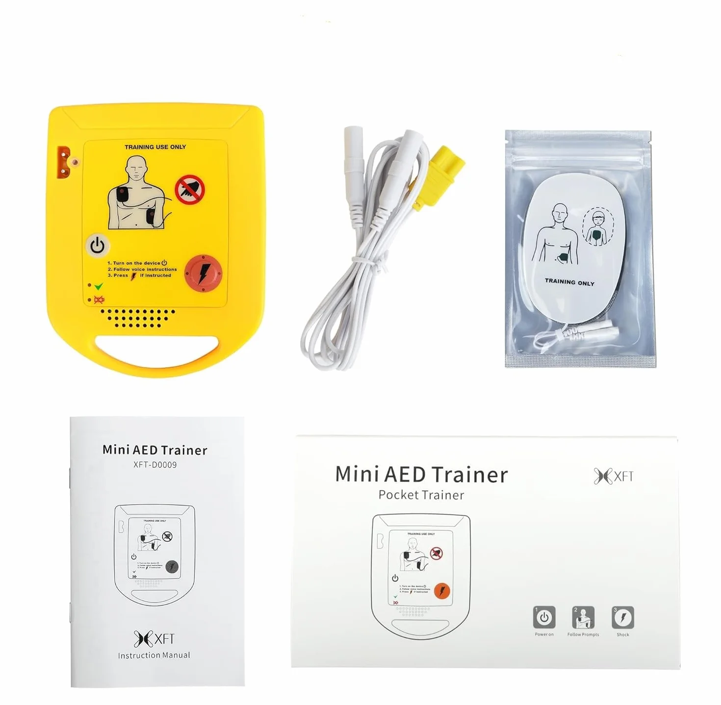 Défibrillateur de Formation Mini AED Trainer XFT Portable Appareil d'Entraînement RCP Externe Automatisé (XFT-D0009)