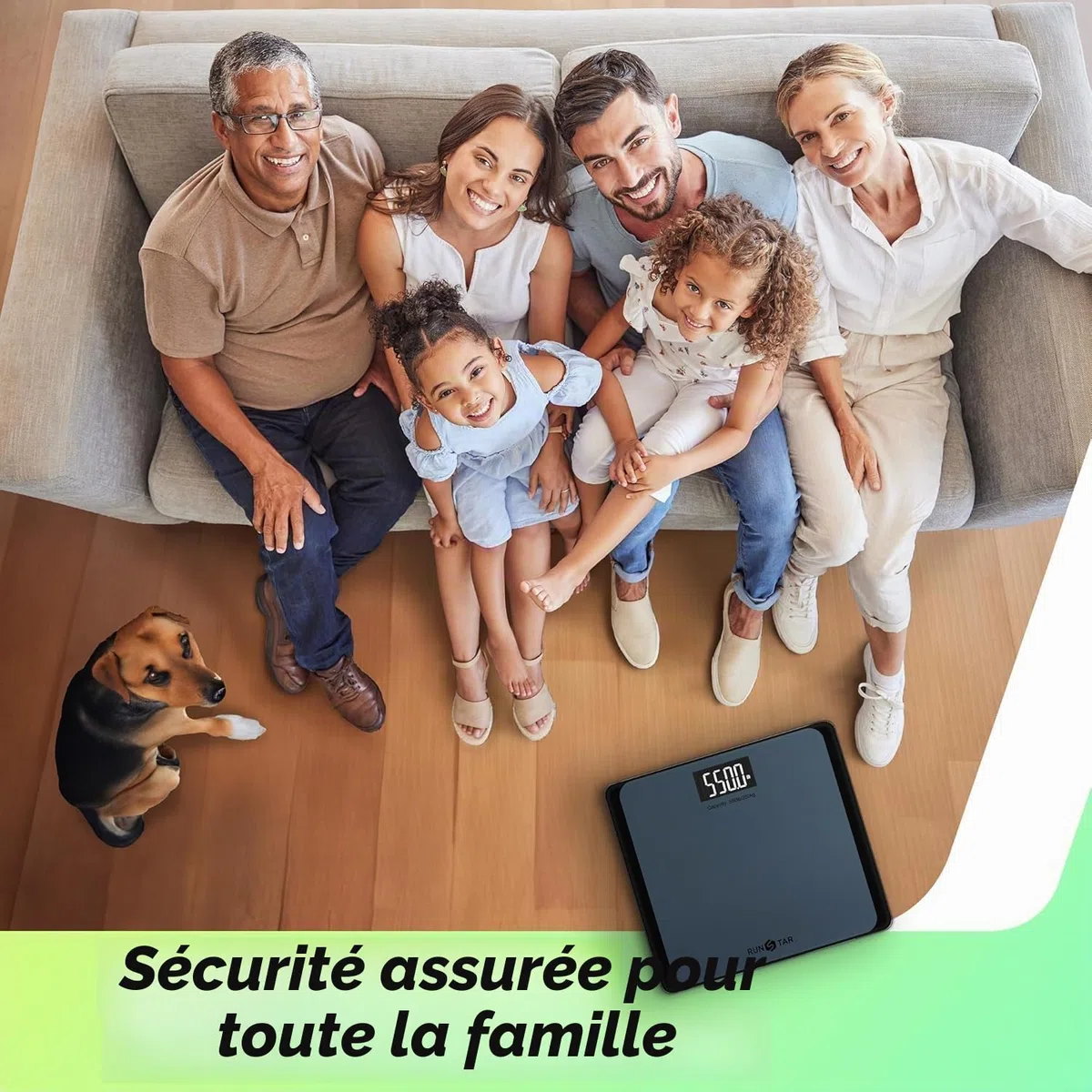 Balance Personne Numérique 550lb avec Plateforme Ultra-Large et Grand Écran LCD, Haute Précision