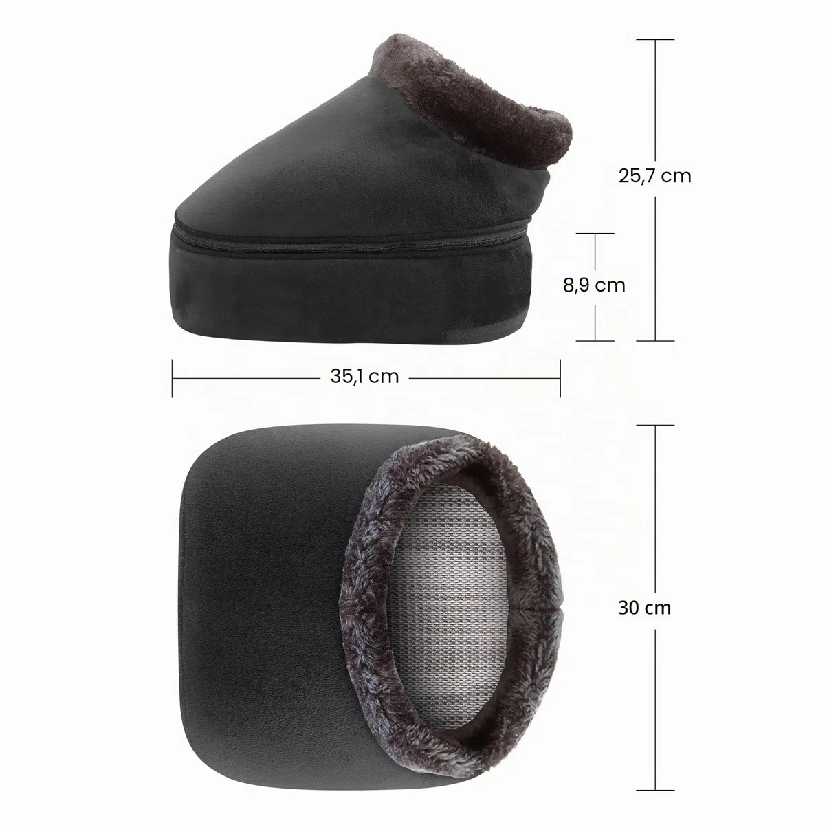 Snailax 2 en 1 Massage pieds shiatsu chauffant- Masseur avec chaleur et Coussin de massage pour le dos, Réchauffe-pieds et Soulagement des douleurs Cadeau Noël Homme Maman