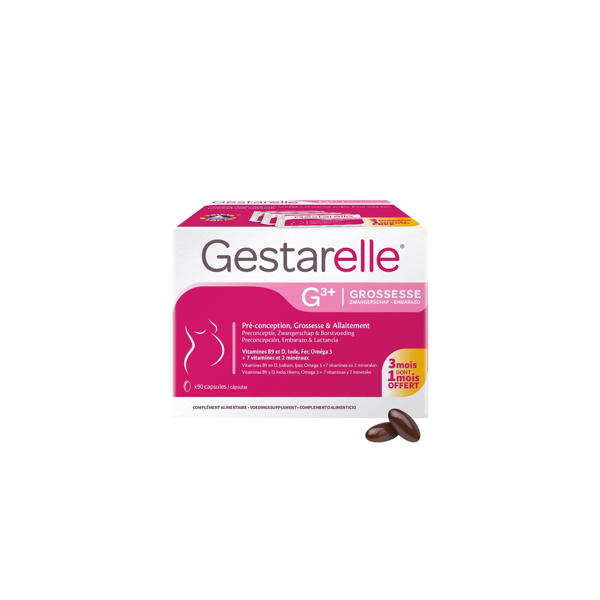 Iprad Gestarelle G3+ Grossesse Pré-conception Allaitement 90 capsules