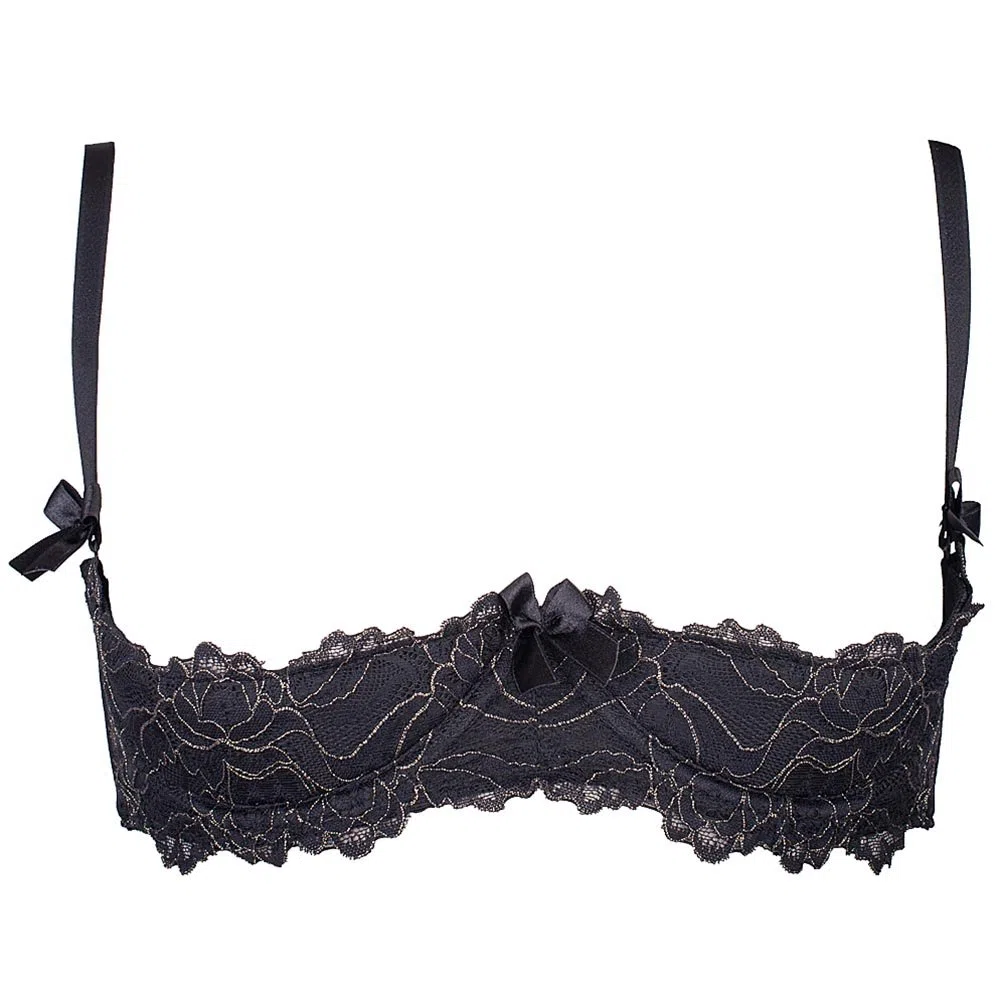 Axami V-5891 Meteorite Sexy Soutien-Gorge Redresse Seins – Fabriqué en UE, Noir-Dore,90D