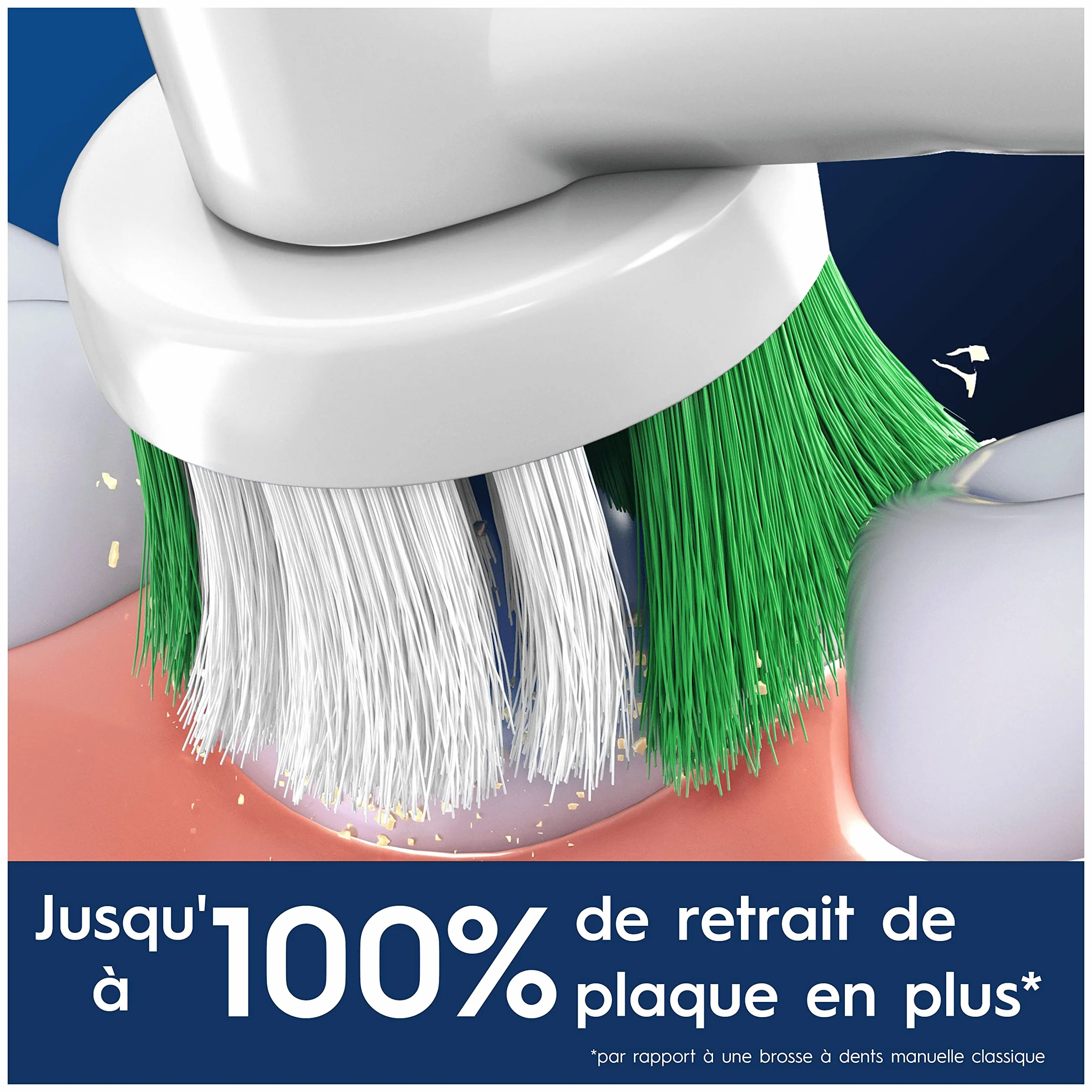 Oral-B Brossettes de Rechange Cross Action, Lot de 12, Blanches – Recharges Brosse à Dents Électrique Pro