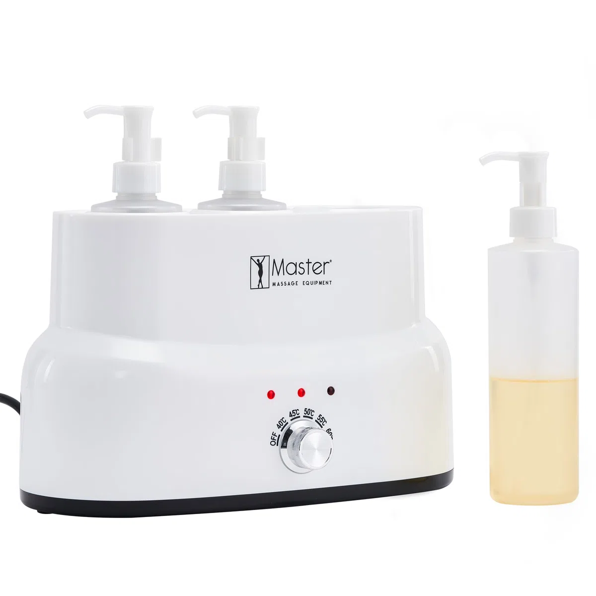 Master Massage Brevet Pratique Chauffe-Huile de Massage Automatique 3 Bouteilles pour Salon Spa Massage Corps Thérapie Blanc