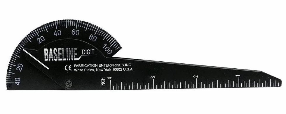 Goniomètre de Doigt Baseline en Plastique 15,2 cm – Outil de Mesure de l'Amplitude de Mouvement pour Articulations