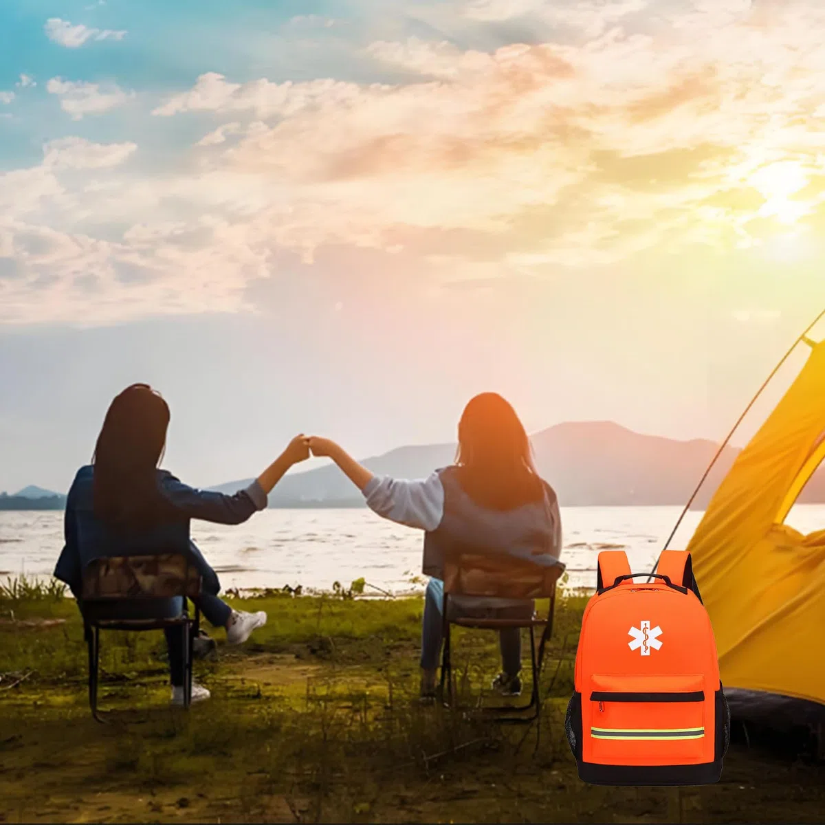 Sac à dos de premiers soins vide pour EMT Paramedics Orange