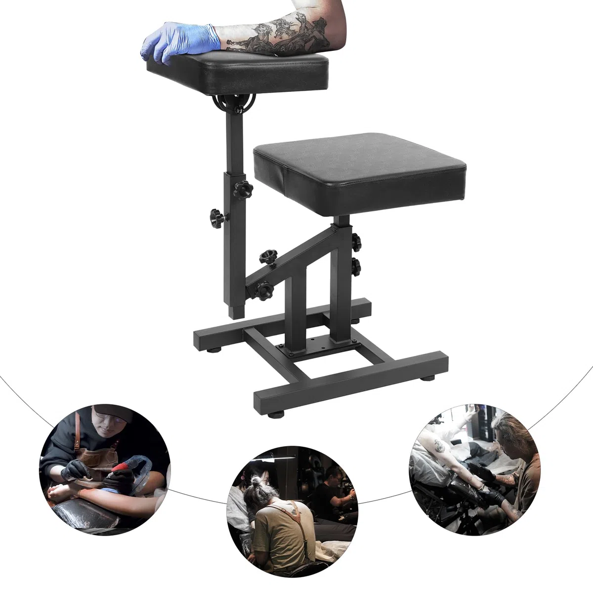 Chaise multifonctionnelle professionnelle avec accoudoirs, ergonomique, charge maximale 100 kg
