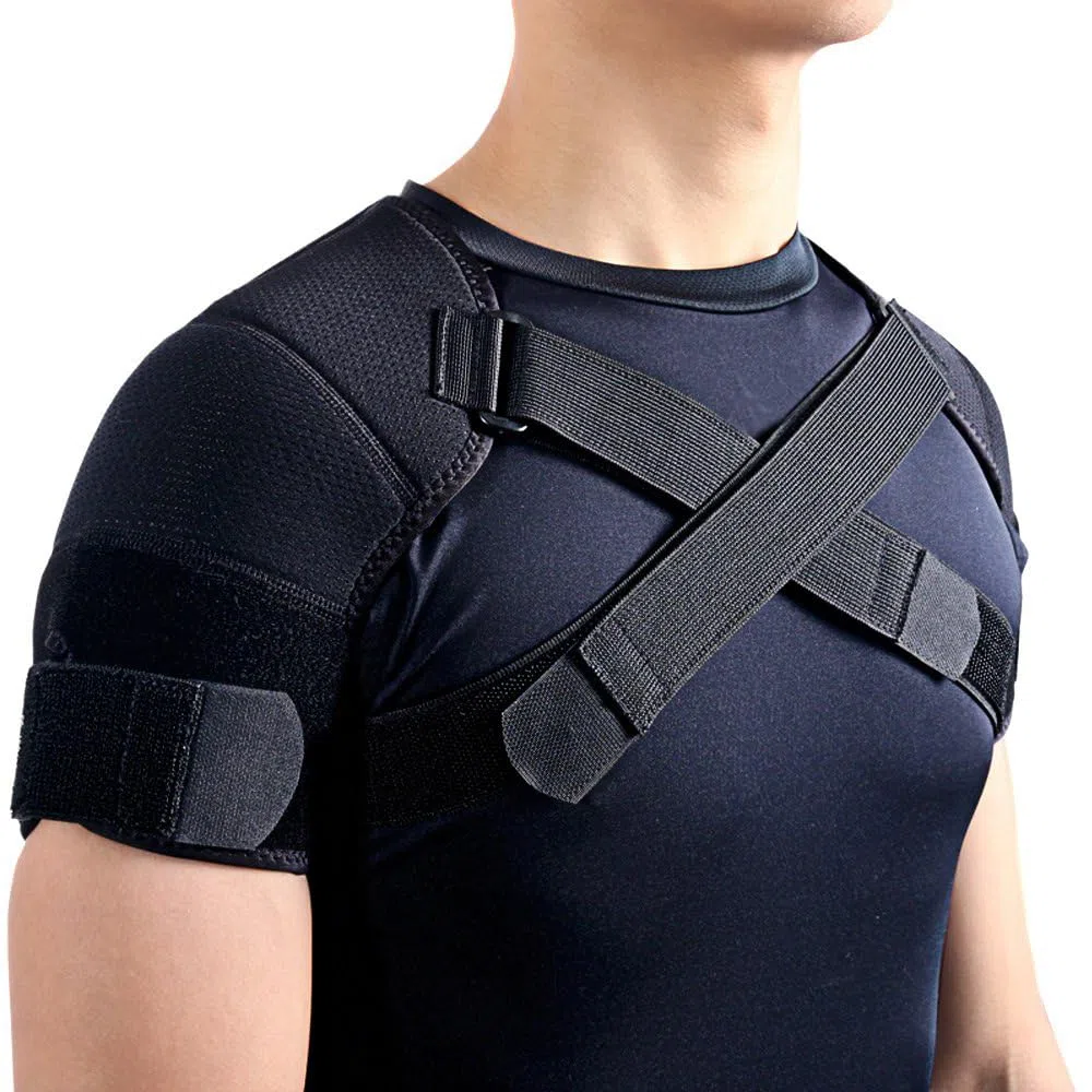 Épaulière double réglable Noire XXL pour sport