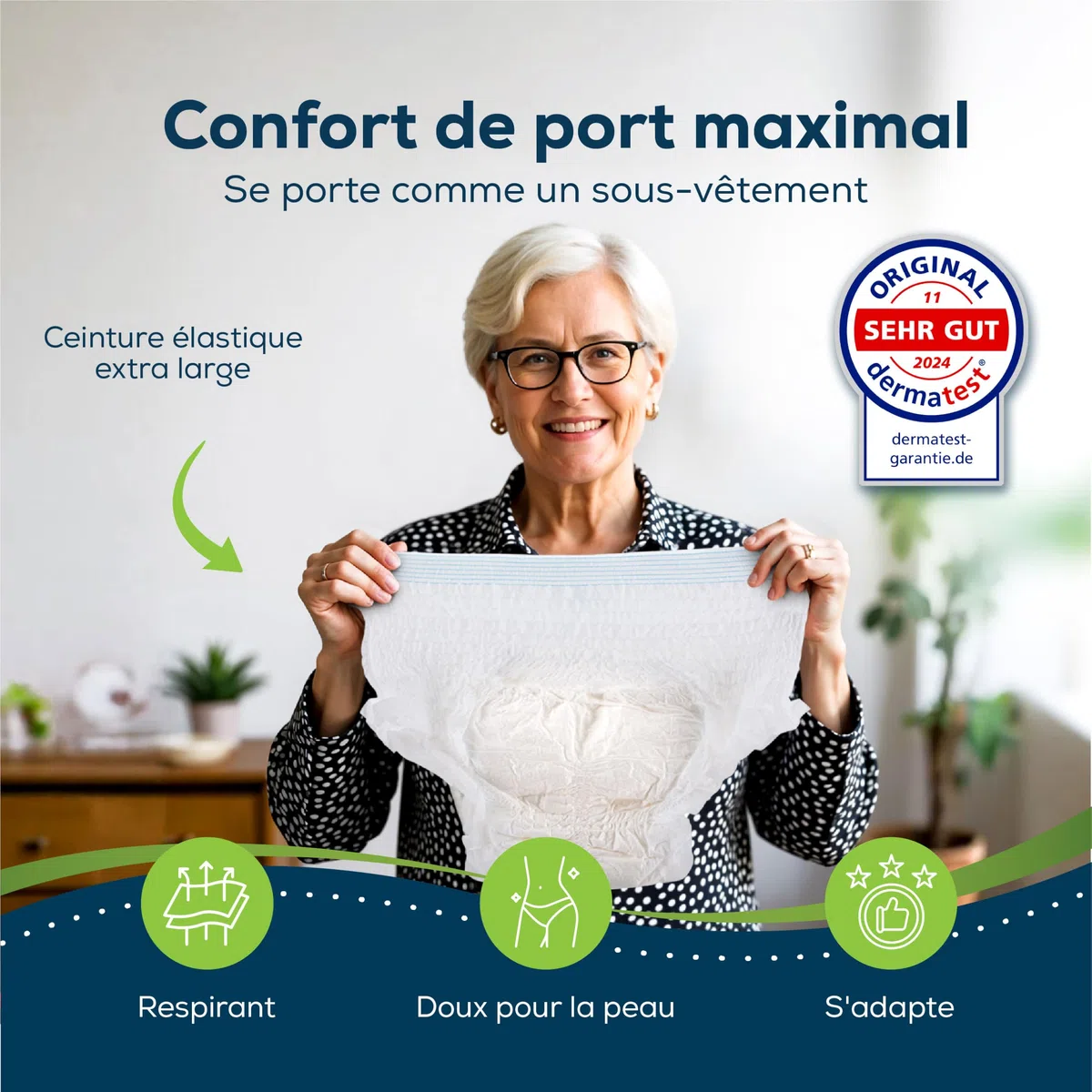 Sensalou Couche Culotte Incontinence Jetable XXL 88 pièces Protection Ultra Absorbante Nuit & Jour