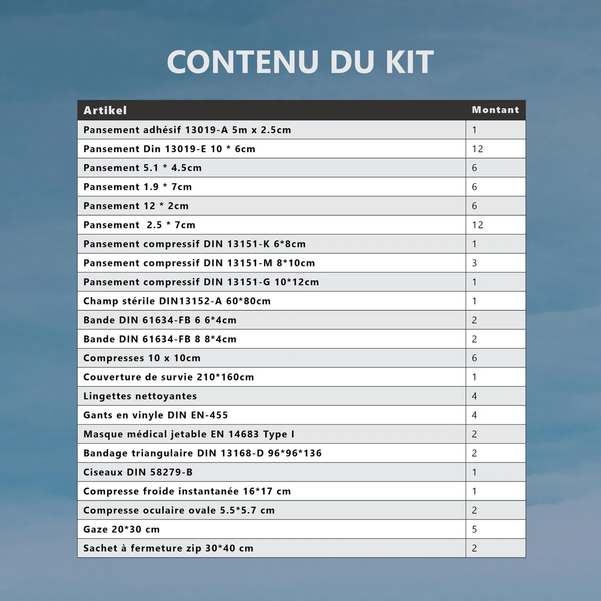 Elro First Aid2500 Trousse de Premiers Secours B Medium 83 pièces Certifié EN13157