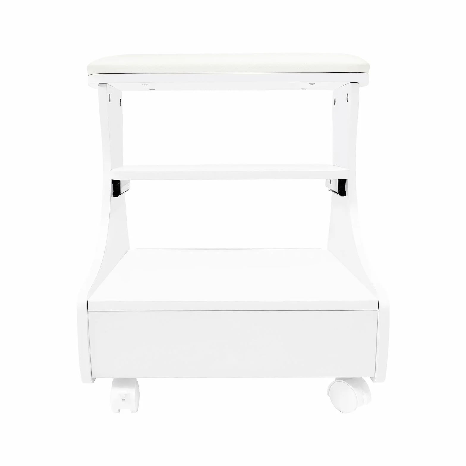Table Manucure Chariot de Pédicure 52x41x55cm 20kg Charge Roulettes Freins Meuble Pedicure Salon Beauté