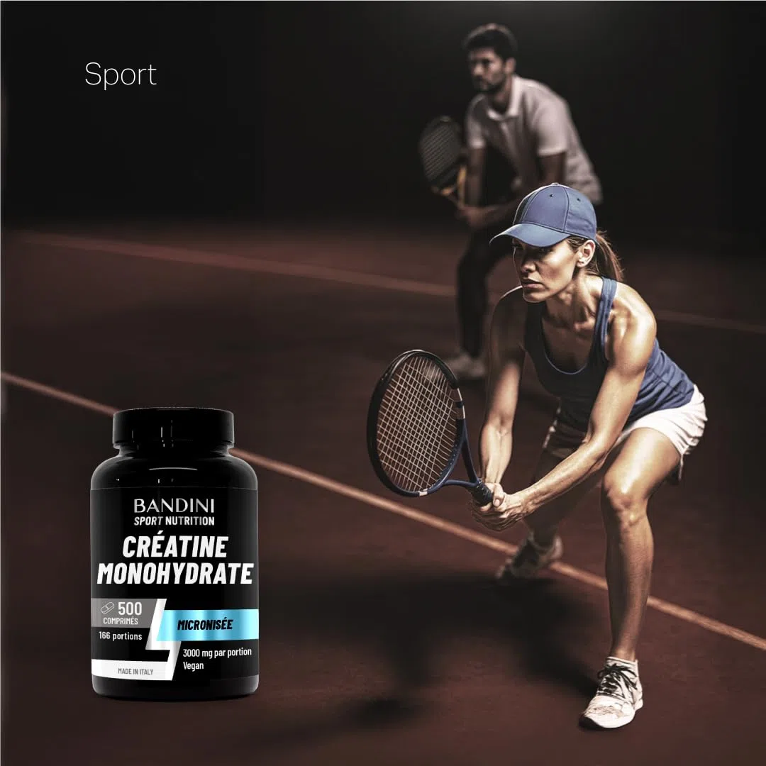 Bandini Créatine Monohydrate 500 Comprimés 3000mg par dose - Augmente les Performances Physiques & la Force Musculaire - Booster Musculation Puissant - Creatine Micronisée 100% Pure & Vegan