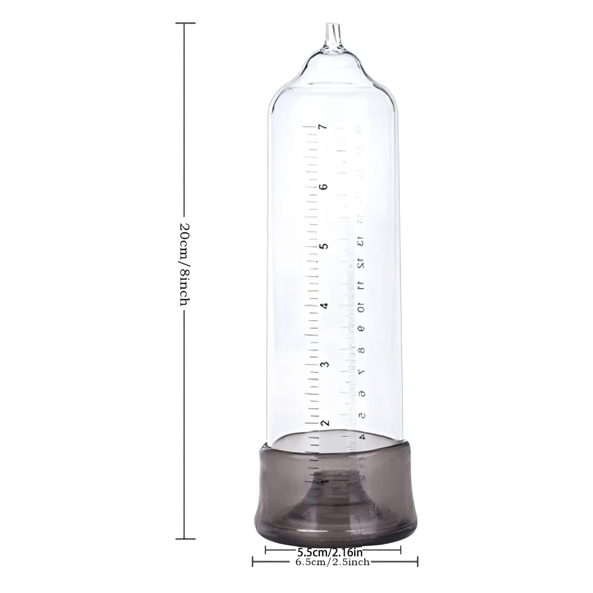 Pompe a Penis avec Manomètre Sex Toys Pompes à Pénis Manuelle avec 6 Anneaux pour Agrandir Son Pénis Pompe Penis avec Lignes Graduées pour l'Exercice de l'Erection du Pénis Masculin (A)