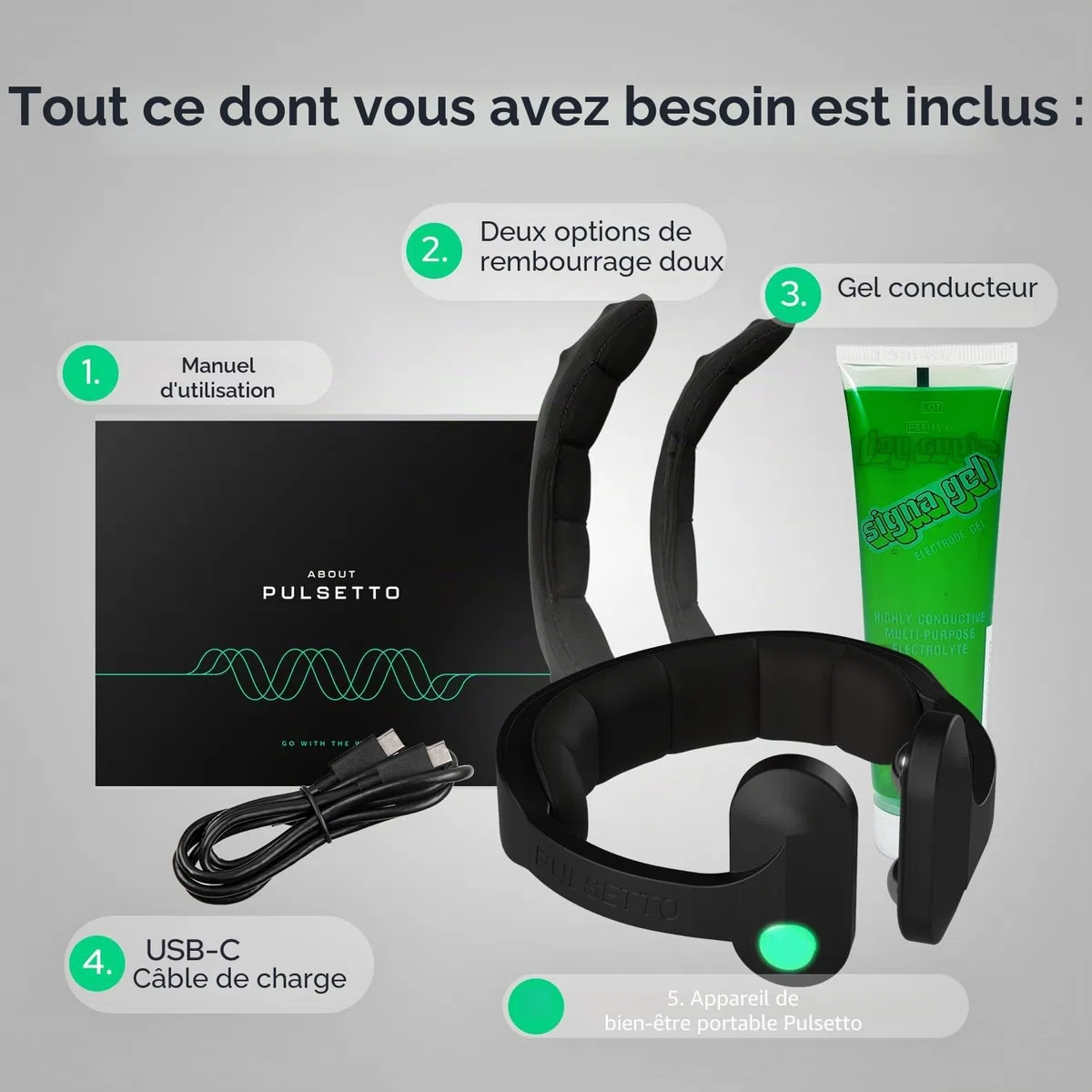 Pulsetto FIT (V2) – Appareil de Bien-être Portable pour la Relaxation, Le Sommeil et Le Bien-être Quotidien