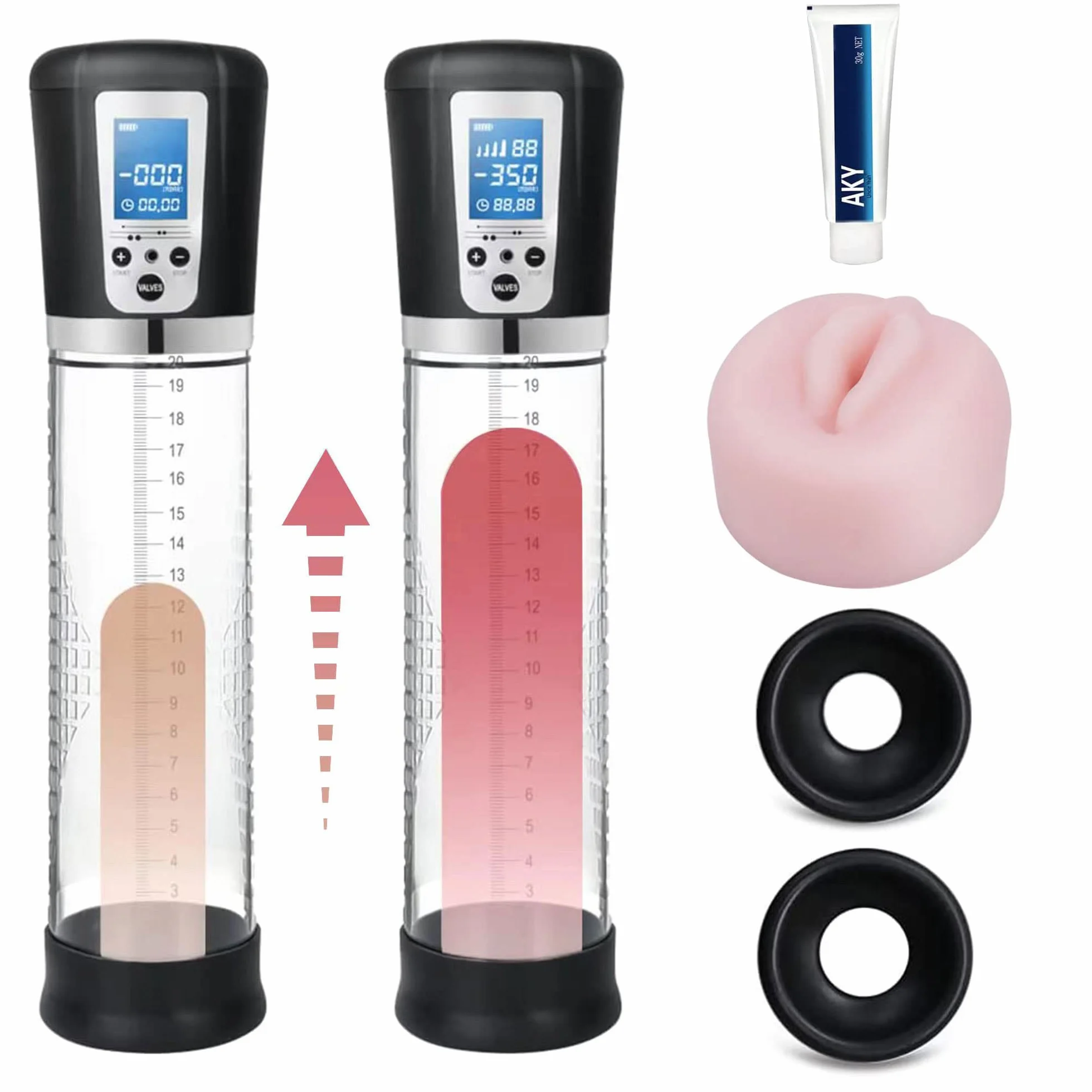 Pompe Pénis Automatique,Pompe D'agrandissement de Pénis Électrique Vacuum avec 4 Intensités D'aspiration, Jouets Sexuels pour la Masturbation Masculine, Des Érections Plus Fortes,Extenseur de Pénis