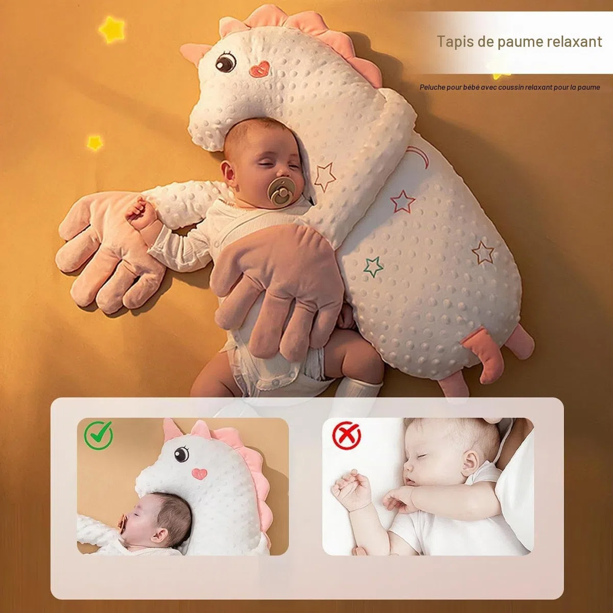 Baby Sleep Sachulta Palm Patting Electric Ripe Animal Sleep Apaise Apaisante Télécommande Vitesse Réglable Bébés Smart Automatique