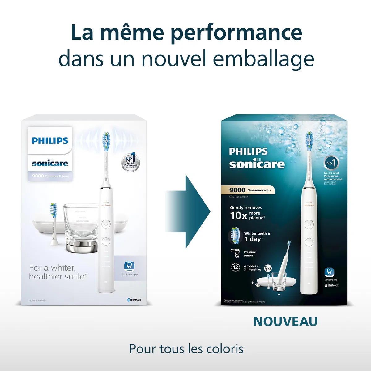 Philips Sonicare DiamondClean 9000 - Brosse à dents électrique, 4 modes de brossage, 3 niveaux d'intensité, Capteur de pression, Connecté à l’application, étui de voyage USB, or rose, HX9911/94