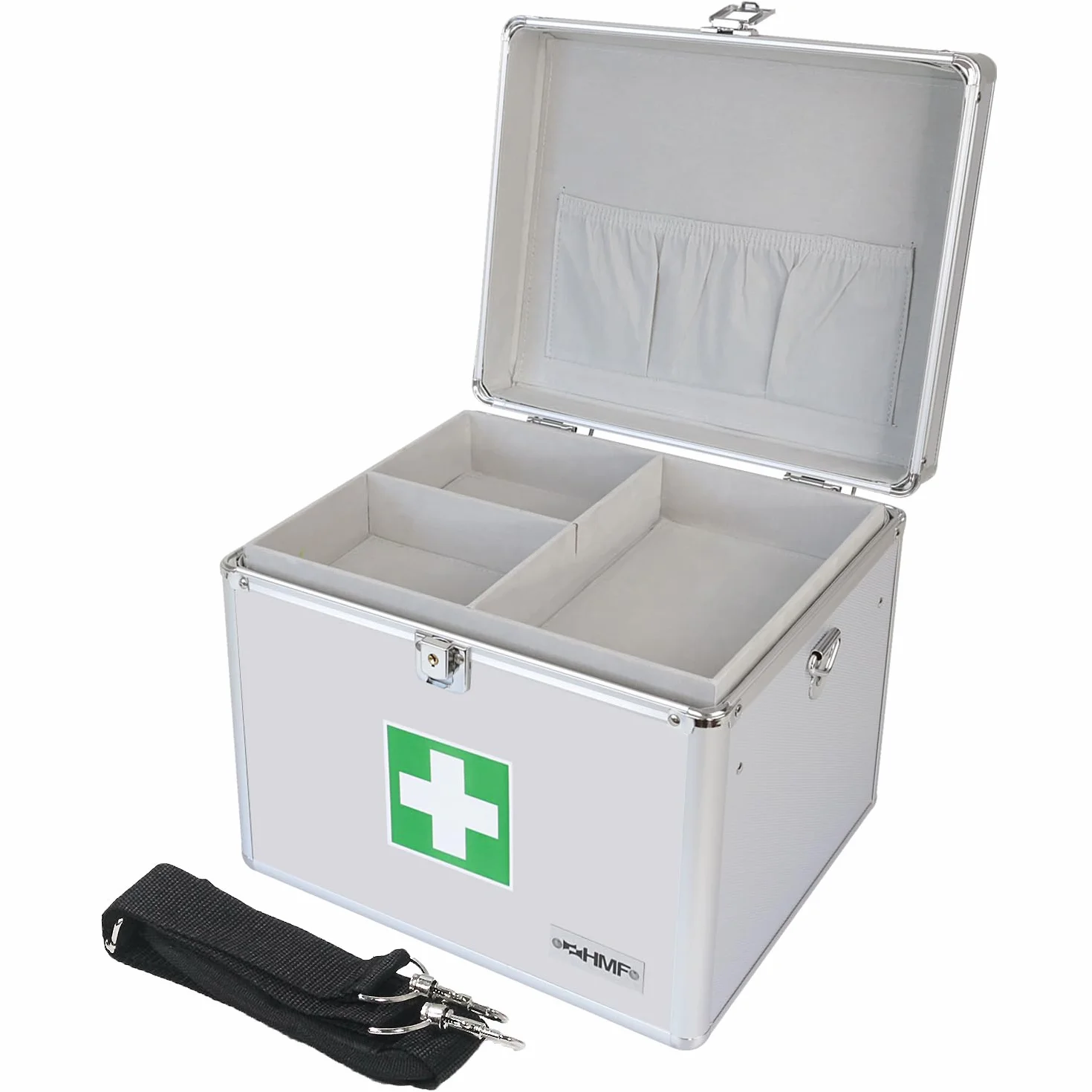 HMF 14702-09 Boîte Premiers Soins Vide, Pharmacie Multi-usage, 30 x 25 x 25 cm