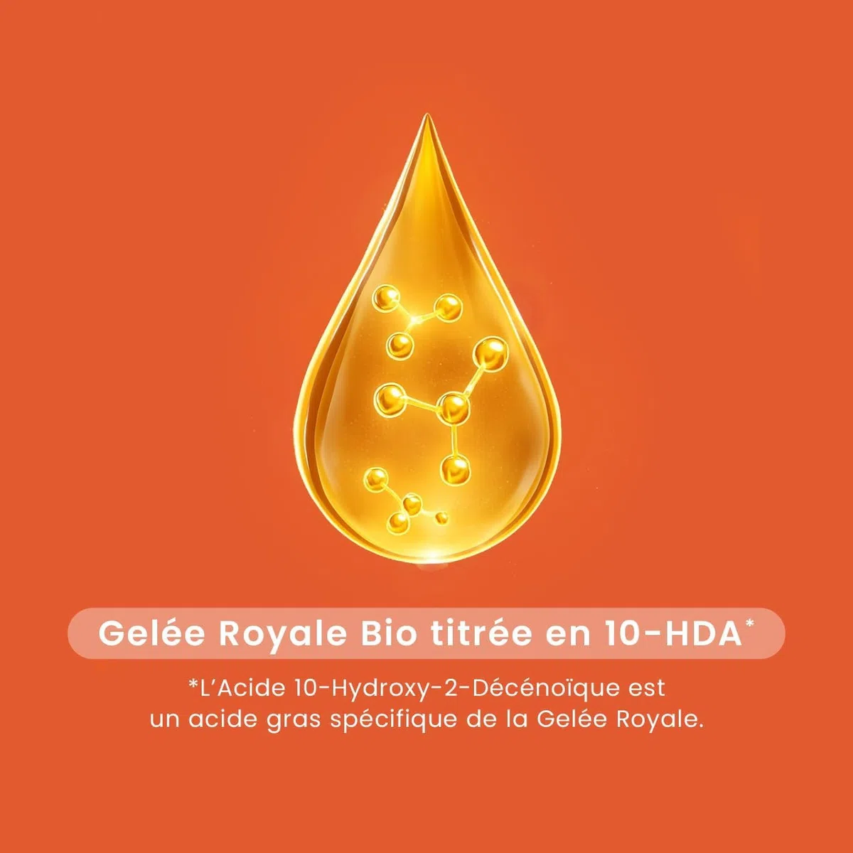 Santarome Gelée Royale 4000mg Bio Complément alimentaire immunité Lot de 3 x 10 ampoules
