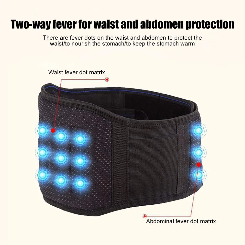 Ceinture de soutien lombaire magnétique auto-chauffante respirante Noir XL