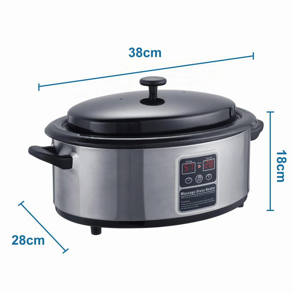 Master Massage Chauffe-pieds Hot Stone 6 litres traitement thermique contrôle numérique affichage température prise européenne