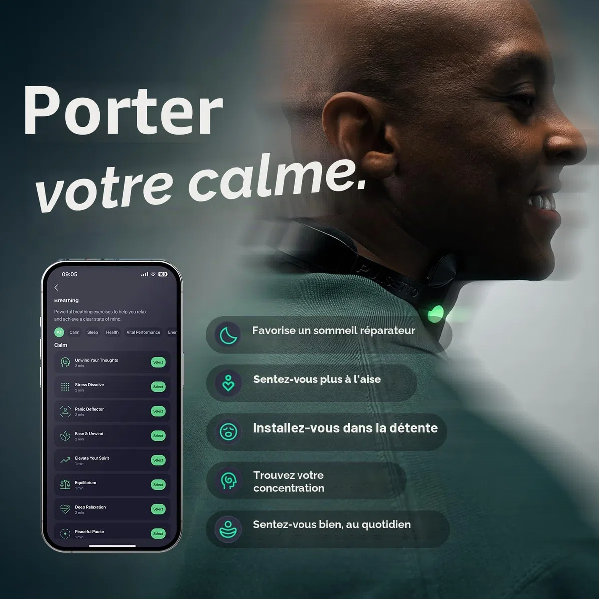 Pulsetto FIT (V2) – Appareil de Bien-être Portable pour la Relaxation, Le Sommeil et Le Bien-être Quotidien