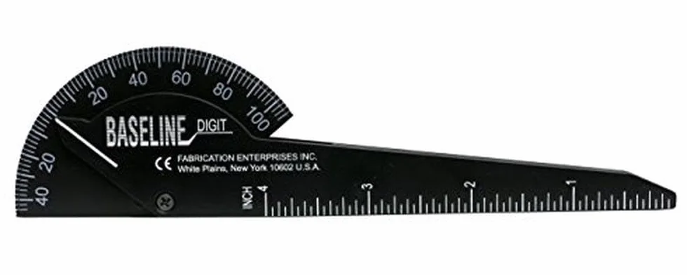 Goniomètre de Doigt Baseline en Plastique 15,2 cm – Outil de Mesure de l'Amplitude de Mouvement pour Articulations