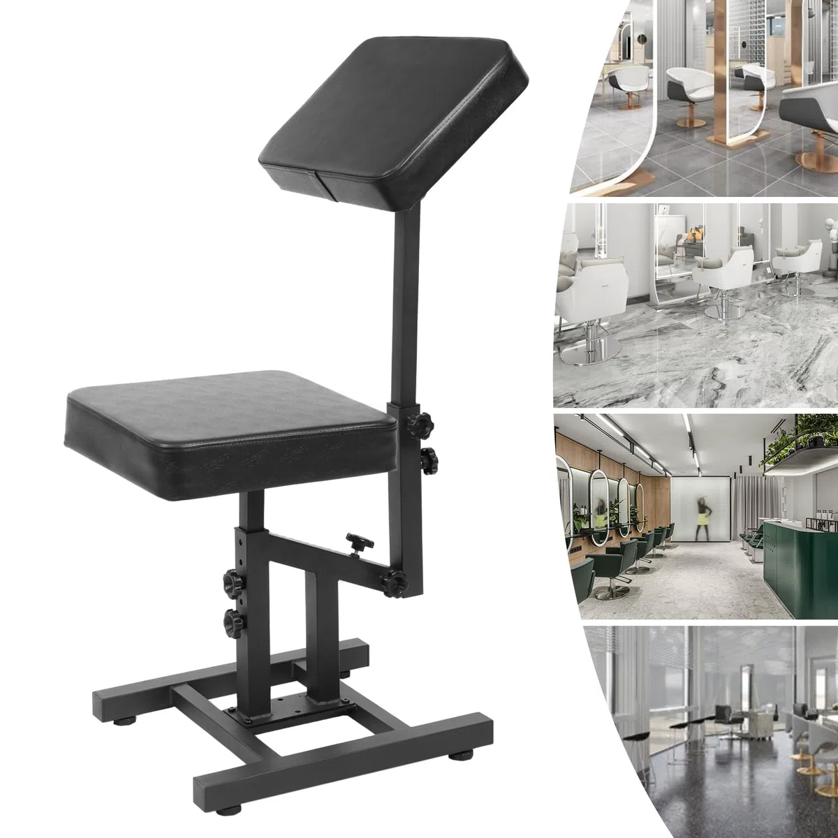 Chaise multifonctionnelle professionnelle avec accoudoirs, ergonomique, charge maximale 100 kg