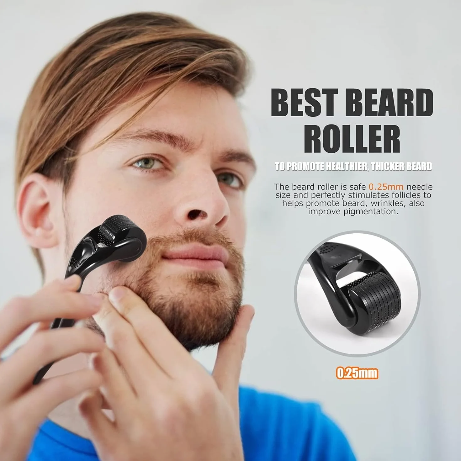 Kit Barbe Homme Complet 12 en 1, Soin Barbe avec Huile, Shampoing, Crème, Peigne, Ciseaux, Brosse, Rasoir