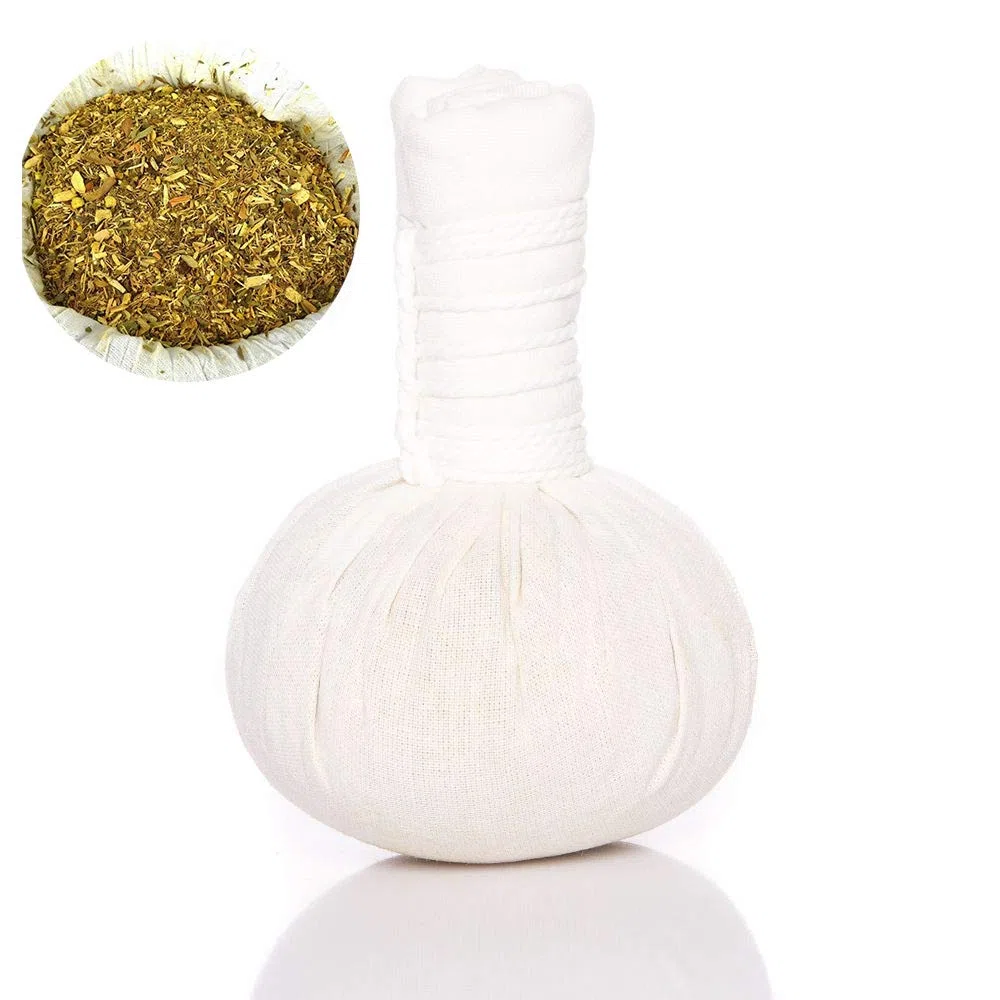 Kitama Pochon d'herbes 150g - Herbes thaïlandaises originales pour massage et spa 10 pièces